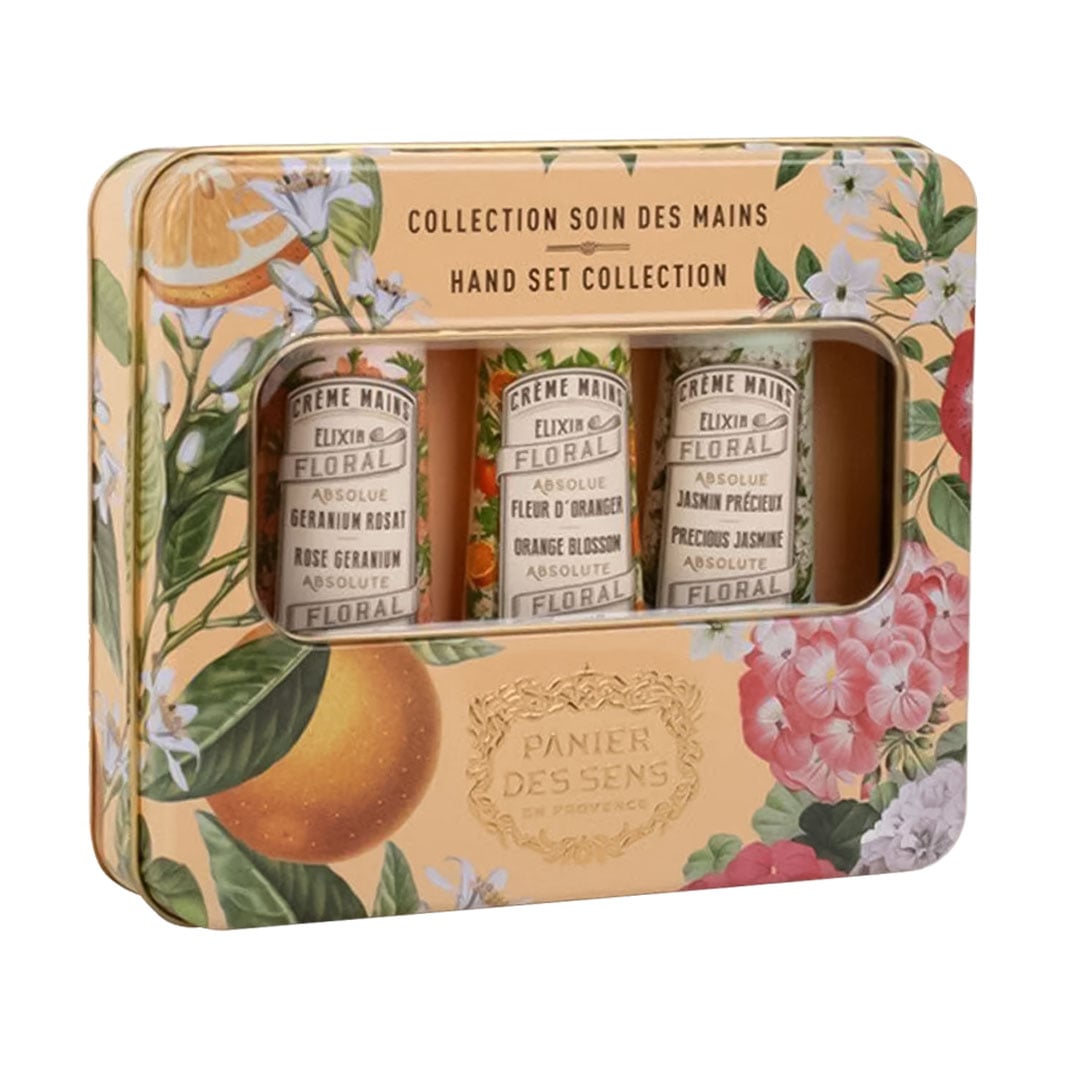 Набір кремів для догляду за руками Panier Des Sens Hand Care Collection Absolu (рожева герань, 30 мл + жасмин, 30 мл + апельсиновий цвіт, 30 мл)